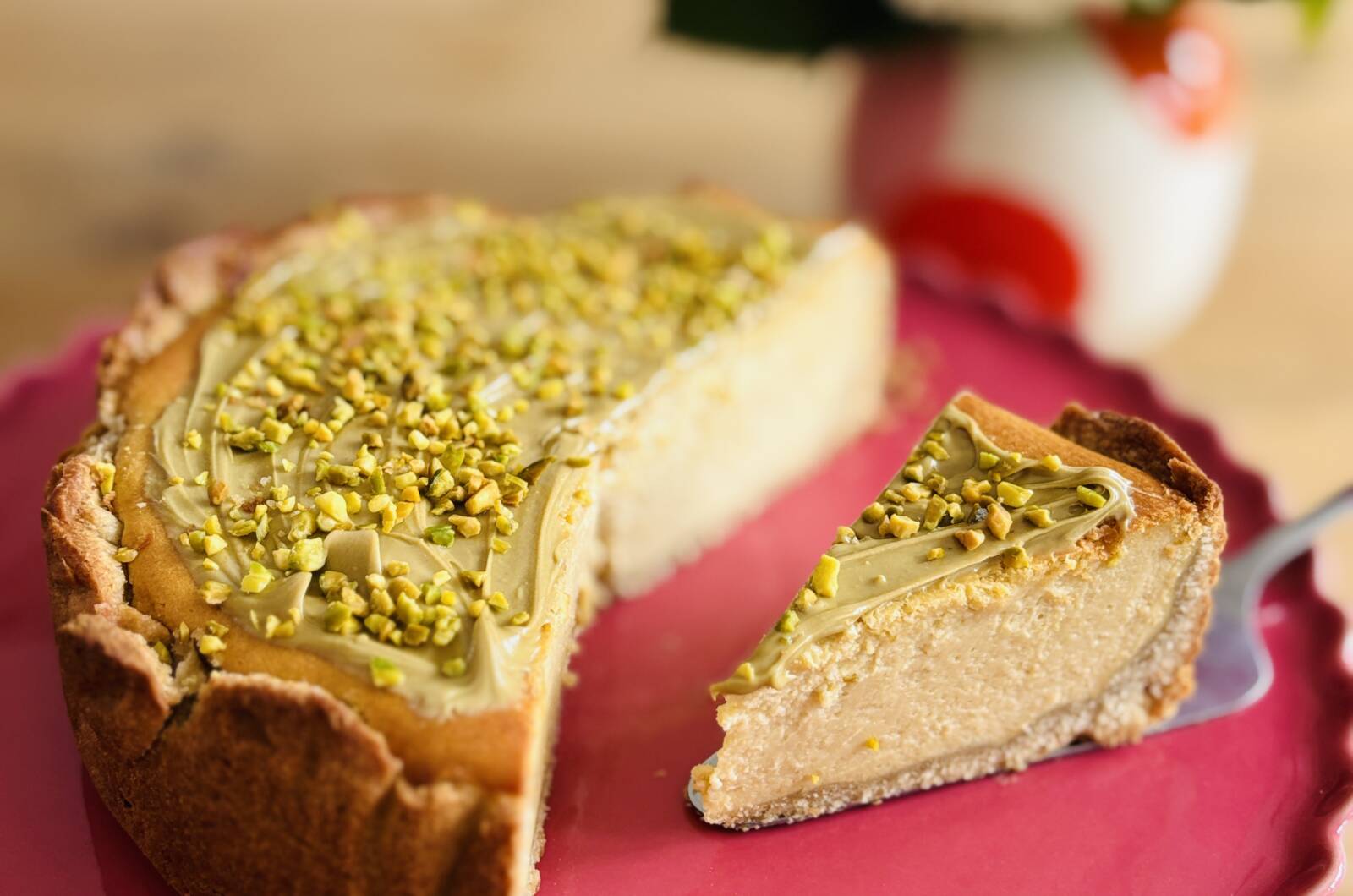 Kleiner Pistazien-Käsekuchen